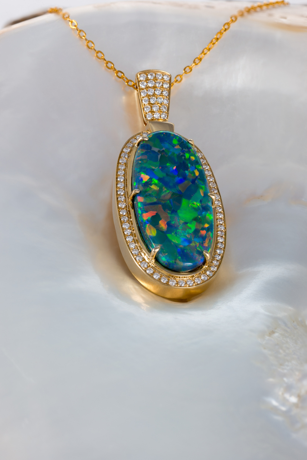 Opal gemstone gold jewelery